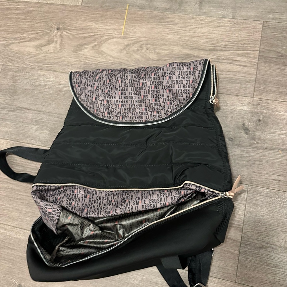 Stella & Dot Black and Pink Backpack